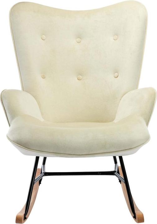 Image du produit CLP fauteuil à bascule Sanka velours, crème