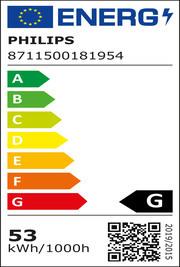 Energy Label Philips Discharge lamp (E27, 53 W, 3600 lm, 1 x, G)