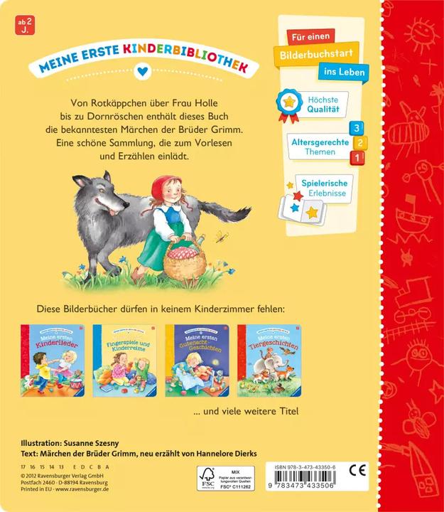 Produktbild Ravensburger Meine ersten Märchen (Deutsch, Hannelore Dierks, 2012)