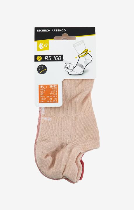 Produktbild Artengo Tennissocken Low 3er Pack - RS160 rosa (39, 42)