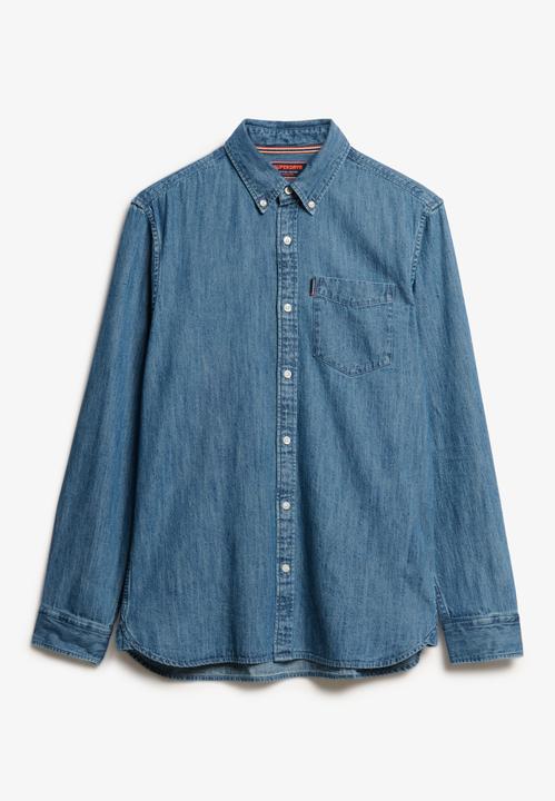 Produktbild Superdry ESSENTIALS L/S DENIM SHIRT Heren Overhemd (XXL)