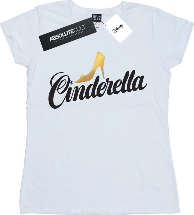 Actual product image Disney Womens/Ladies Cinderella Shoe Logo Cotton T-Shirt (S)