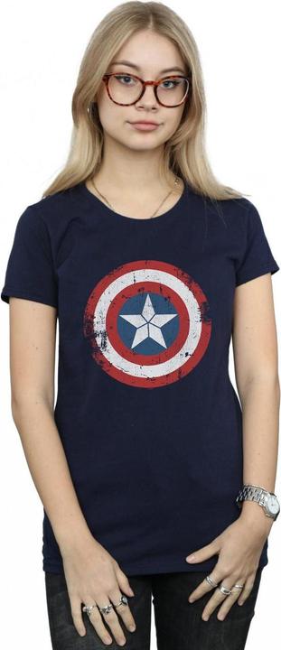 Immagine prodotto Captain America Civil War Distressed Shield Maglietta Donna (XXL)