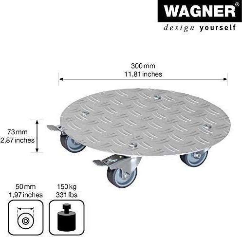 Image du produit Wagner System Chariot d'installation, aluminium, charge max. 150 kg, Ø 300 mm.