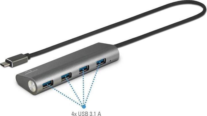 Immagine prodotto Renkforce Hub USB 3.1 (Gen 1) (USB-C, 4 Porti)