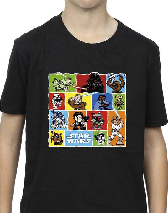 Actual product image Star Wars Boys Comic Drawing Montage T-Shirt (128)