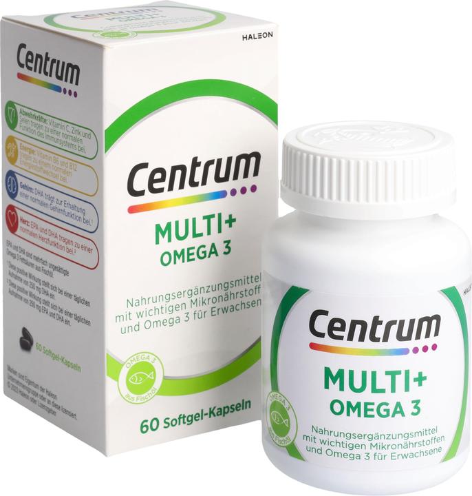 Produktbild Centrum Multi plus Omega 3 (60 Stück, Kapseln, 120 g)