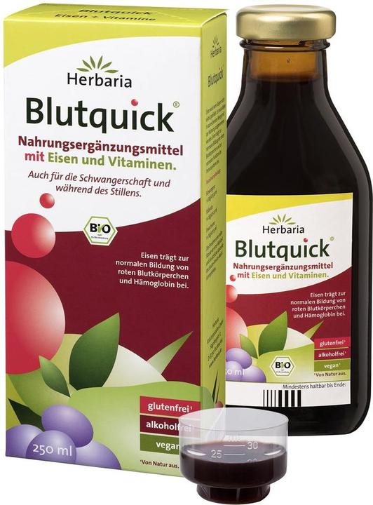 Produktbild Herbaria Blutquick mit Eisen und Vitaminen Bio (1 Stück, Flüssigkeit)