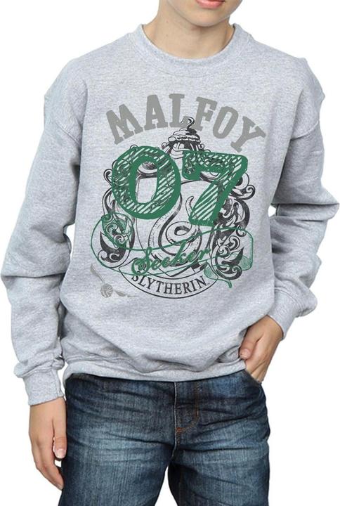 Actual product image Boys Seeker Draco Malfoy Slytherin Cotton Sweatshirt (140, 146)