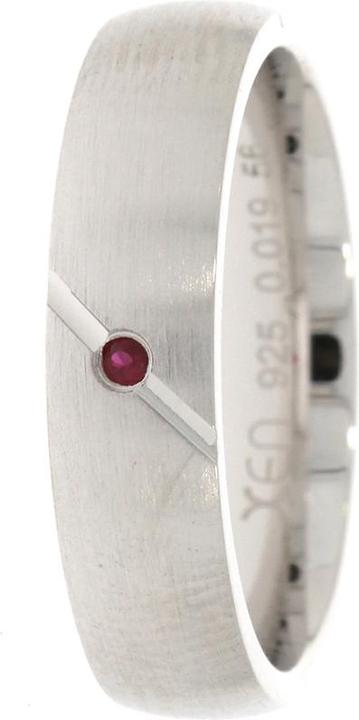 Actual product image Xen Band ring with ruby approx. 0.019 ct. (56, 925 Silver)