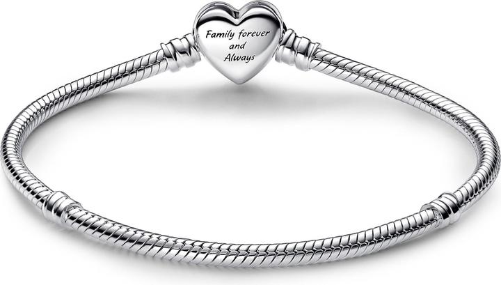 Produktbild Pandora Moments Schlangen Gliederarmband mit Funklendem Unendlichkeits Herzverschluss (19 cm, Sterling Silber 925)