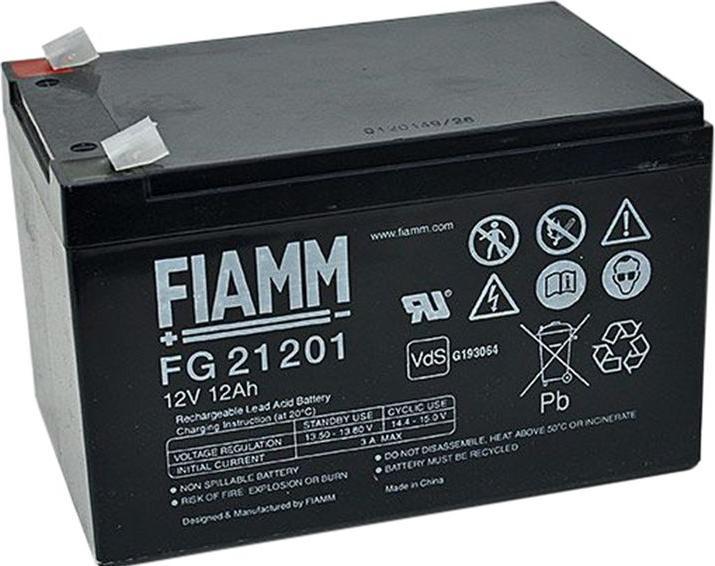 Immagine prodotto Fiamm Batteria ricaricabile, al piombo, 12V, 12Ah, scheda piatta, 4,8 x 6,3 mm (12 V, 12 Ah)