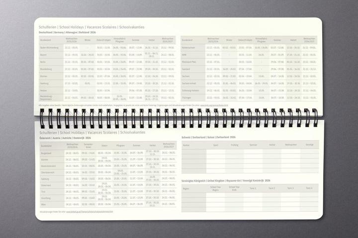 Produktbild Sigel Tisch-Querkalender Conceptum 30 x 14,3 cm, 2026, Schwarz (Französisch, Englisch, Niederländisch, Deutsch)