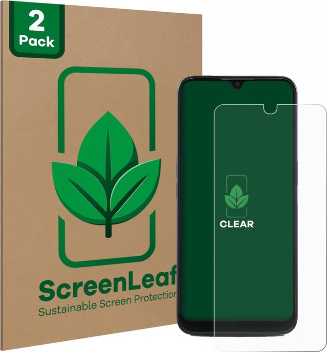 Produktbild ScreenLeaf Schutzfolie nachhaltiger Displayschutz Displayschutzfolie Folie Klar Transparent (2 Stück, Doro 8100)