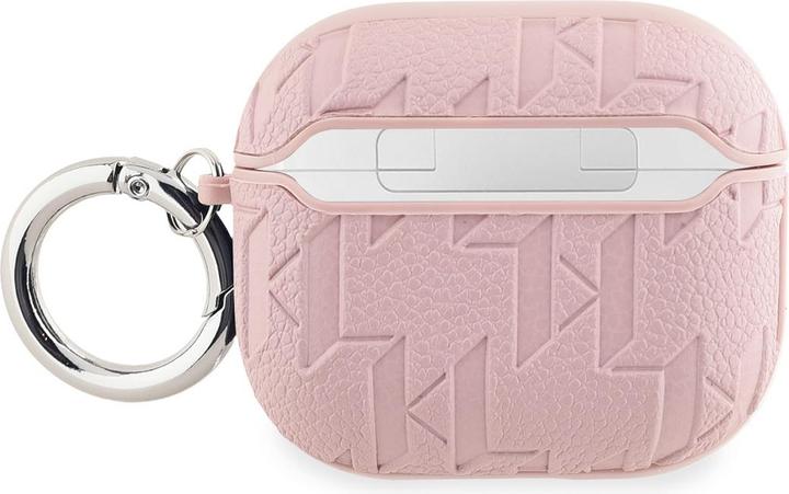 Productafbeelding Karl Lagerfeld KLA3PGKIPP AirPods 3 hoes różowy/roze Monogram Karl Head (Hoofdtelefoon hoes)