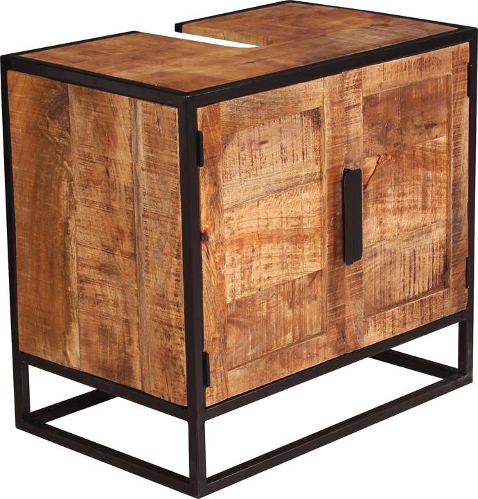 Actual product image SIT Möbel Base cabinet Sidney nature black (67 x 42 x 62 cm)