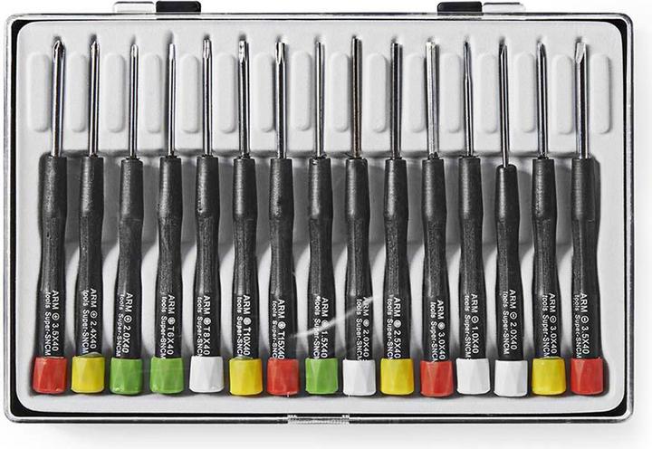 Immagine prodotto Nedis Set di cacciaviti di precisione | 3x PH / 4x piatto / 4x esagonale / 4x Tx (Porta, esagono, Incavo trasversale, Torx (TX))