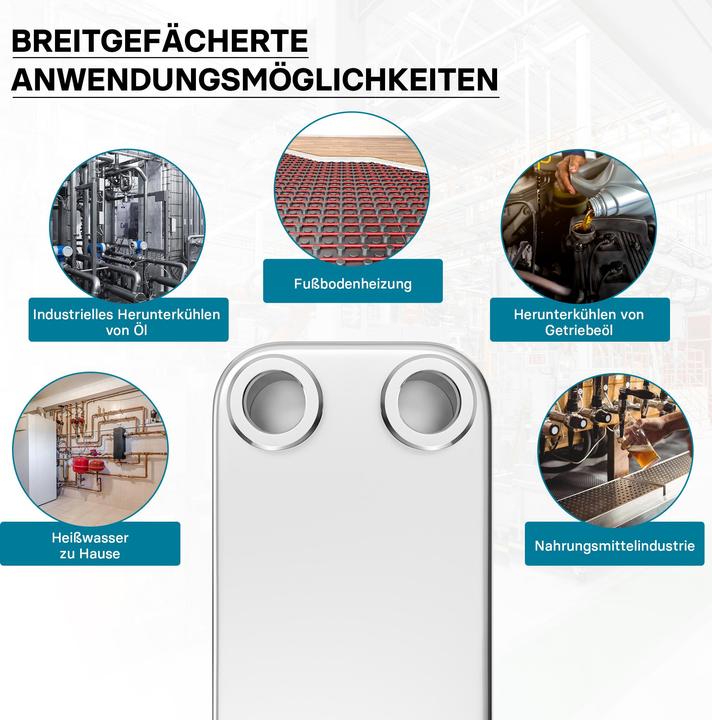 Actual product image Wiltec Hrale Stainless Steel Heat Exchanger 50 Plates max. 285 kW Plate Heat Exchanger