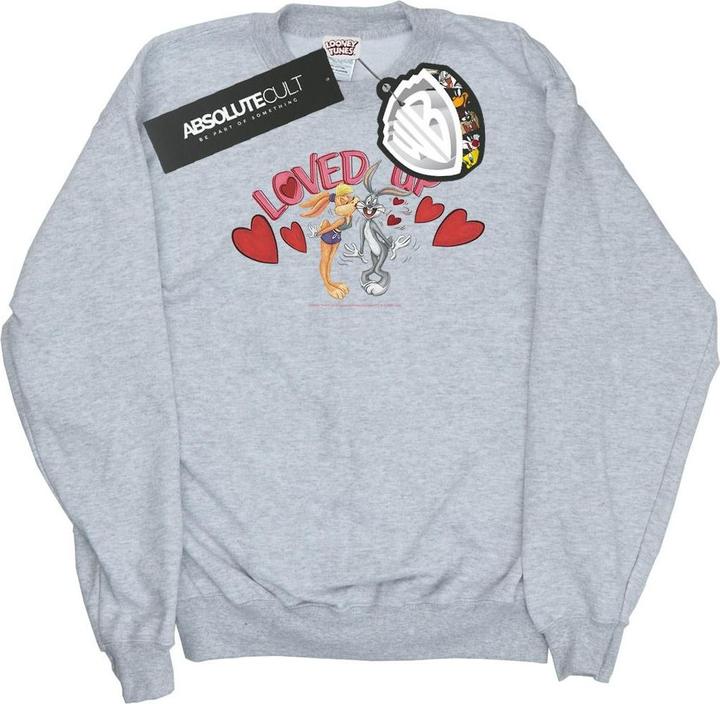Actual product image Looney Tunes Mens Bugs Bunny And Lola Valentine's Day Loved Up Sweatshirt (XXL)