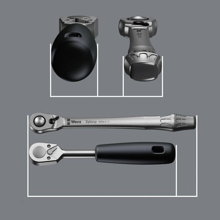 Produktbild Wera 8004 A Zyklop Metal-Knarre (1/4")