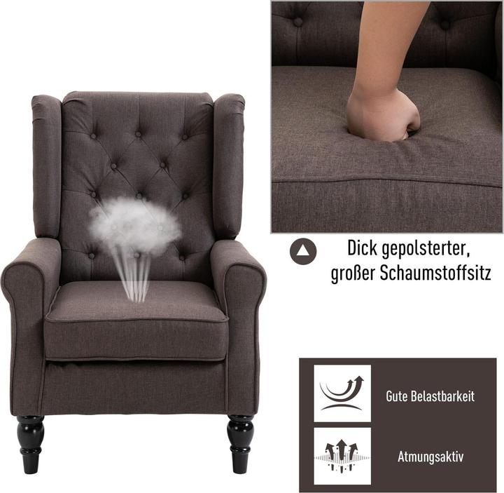 Image du produit Outsunny Fauteuil à oreilles