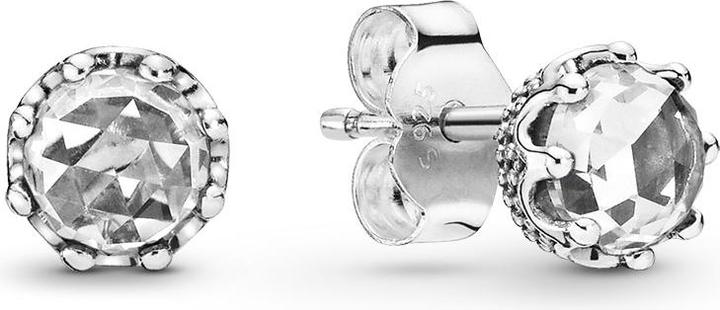 Actual product image Pandora Stud Earrings Clear Sparkling Crown (Sterling silver 925)