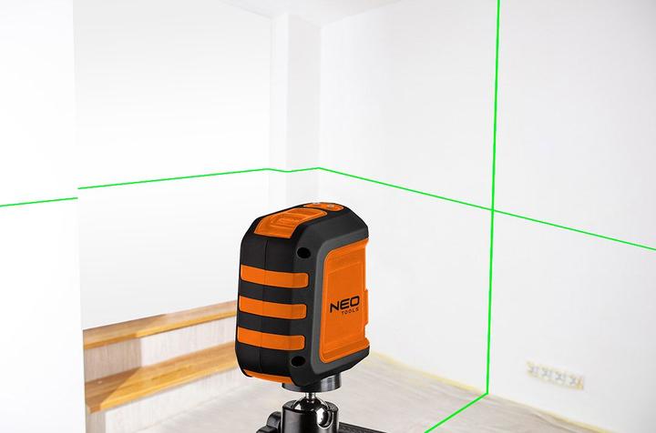 Neo Kruislijnlaser 15 m, groen, houder, koffer