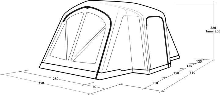 Actual product image Outwell Montana 4 Air (Tunnel tent, 19.90 kg, 4 persons)