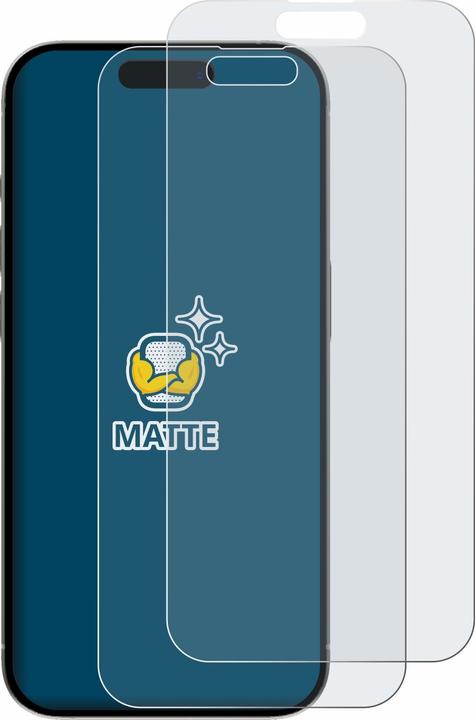 Actual product image BROTECT Anti-glare screen protector matt (2 Piece, Apple iPhone 15 Plus)