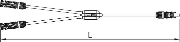 Produktbild Stäubli Y-Splitter Kabel MC4 EVO2 - 2xM 1xF (2-/+) (Solaranlage Montagematerial)