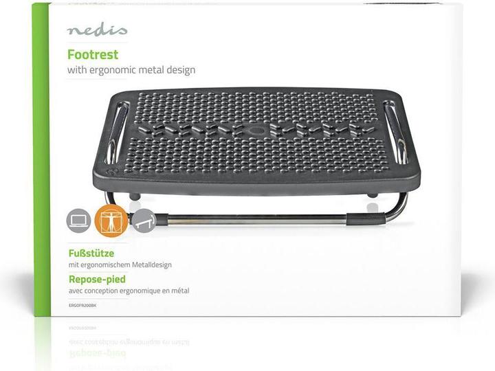 Image du produit Nedis Repose-pieds - Ergonomique - Pour améliorer le confort de travail - Pour un meilleur corps (42 x 31 x 2 cm)