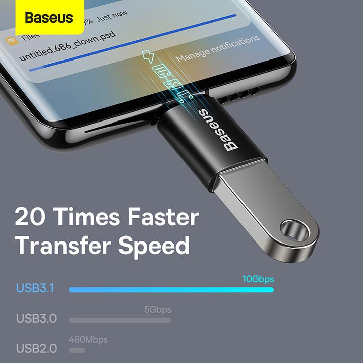 Actual product image Baseus USB Typ-C zu (USB-A, USB Type C)