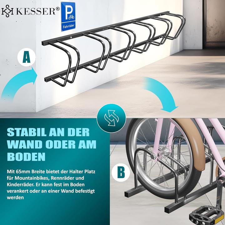 Produktbild Kesser Fahrradständer für 6 Räder mit Parkschild