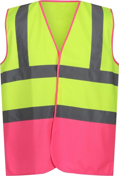 Fluro yellow, Pink
