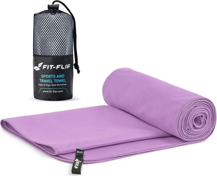 Actual product image Fit-Flip Mikrofaser Handtuch schnelltrocknend mit Tasche 80x160cm (80 x 160 cm)
