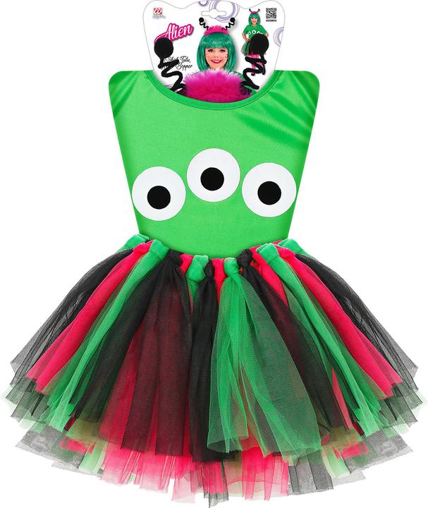 Produktbild Widmann ALIEN (T-shirt, Tutu, Haarreif mit Antennen), 110 cm / 3-4 Years (3, 4)