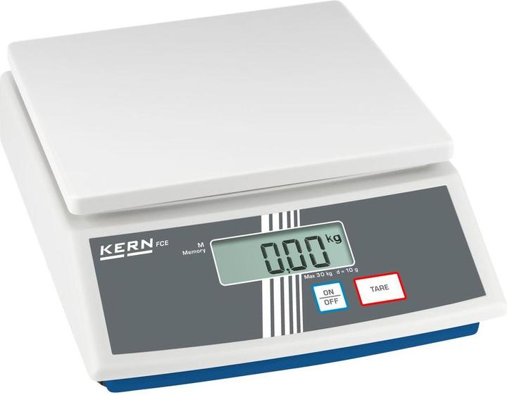Actual product image Kern FCE 6K2N FCE 6K2N Bench scale Weighing capacity (max.) 6kg Readability 2g Mains-powered