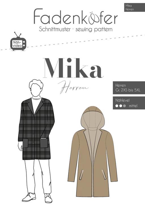 Image du produit Fadenkäfer Patron de papier Manteau Mika A4, homme