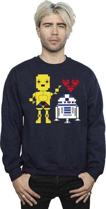 Actual product image Star Wars Mens Heart Robot Sweatshirt (S)