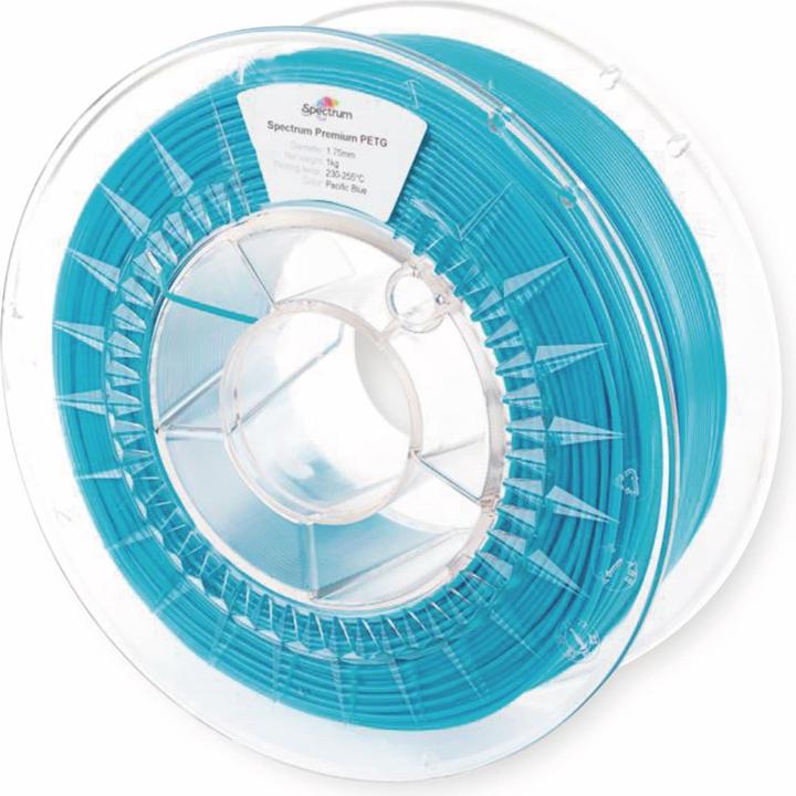 Image du produit Filament / PETG / PACIFIC BLUE / 1,75 mm / 1 kg (PETG, 1.75 mm, 1000 g, Bleu)