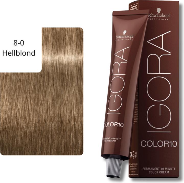 Produktbild Schwarzkopf Professional Igora Color 10 - 8-0 Hellblond (8-0 Hellblond)