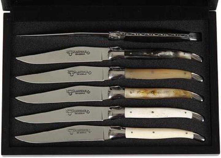 Laguiole en Aubrac Corne mixte (6 pièce(s), Couteau)