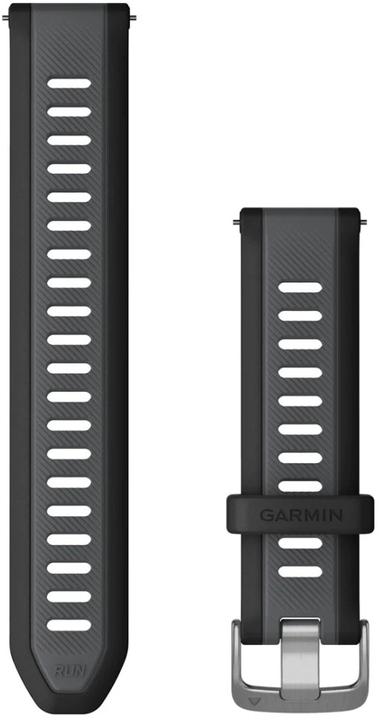 Actual product image Garmin watch strap Quick Release, black/slate grey (20 mm, Silicone)