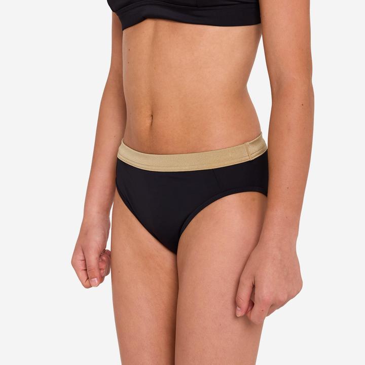 Image du produit Olaian Bas de maillot de bain surf Fille - 900 Buddy noir et or (10, 11, 12)