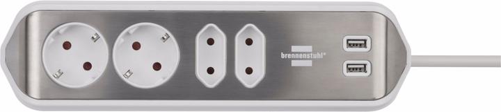 Produktbild Brennenstuhl Eck-Steckdosenleiste (4 x, USB, CEE 7/16, 2 m)