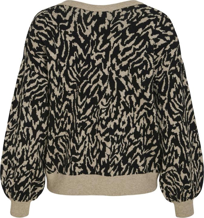 Actual product image Vila V-neck jacquard knitted jumper (L)