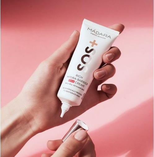 Immagine prodotto Madara SOS Rich Hydra Barrier CICA Cream - Lenisce e idrata (40 ml, Crema 24h)