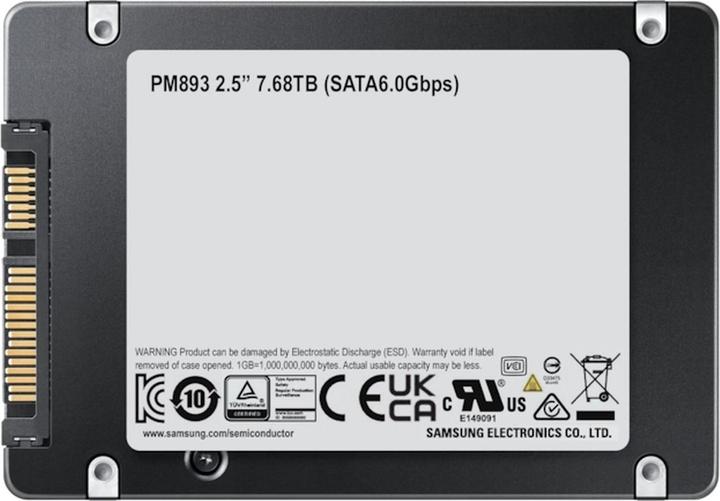 Image du produit Samsung PM893 Vente au détail (7680 Go, 2.5")