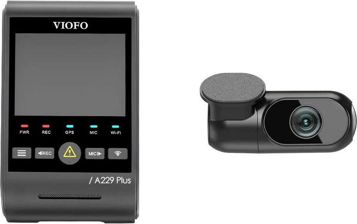 Productafbeelding Viofo A229 Plus 2CH - Dubbele dashcam (Ingebouwde microfoon, GPS-ontvanger, Ingebouwd display, Bluetooth, Versnellingssensor, Nachtzicht, Batterij, WiFi, 2K)