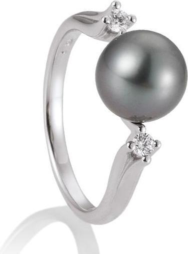 Produktbild Breuning RING - TAHITI-Z.-PERLE/Brill. 0,10 Ct. H/si (57, 585/14 K Gold)